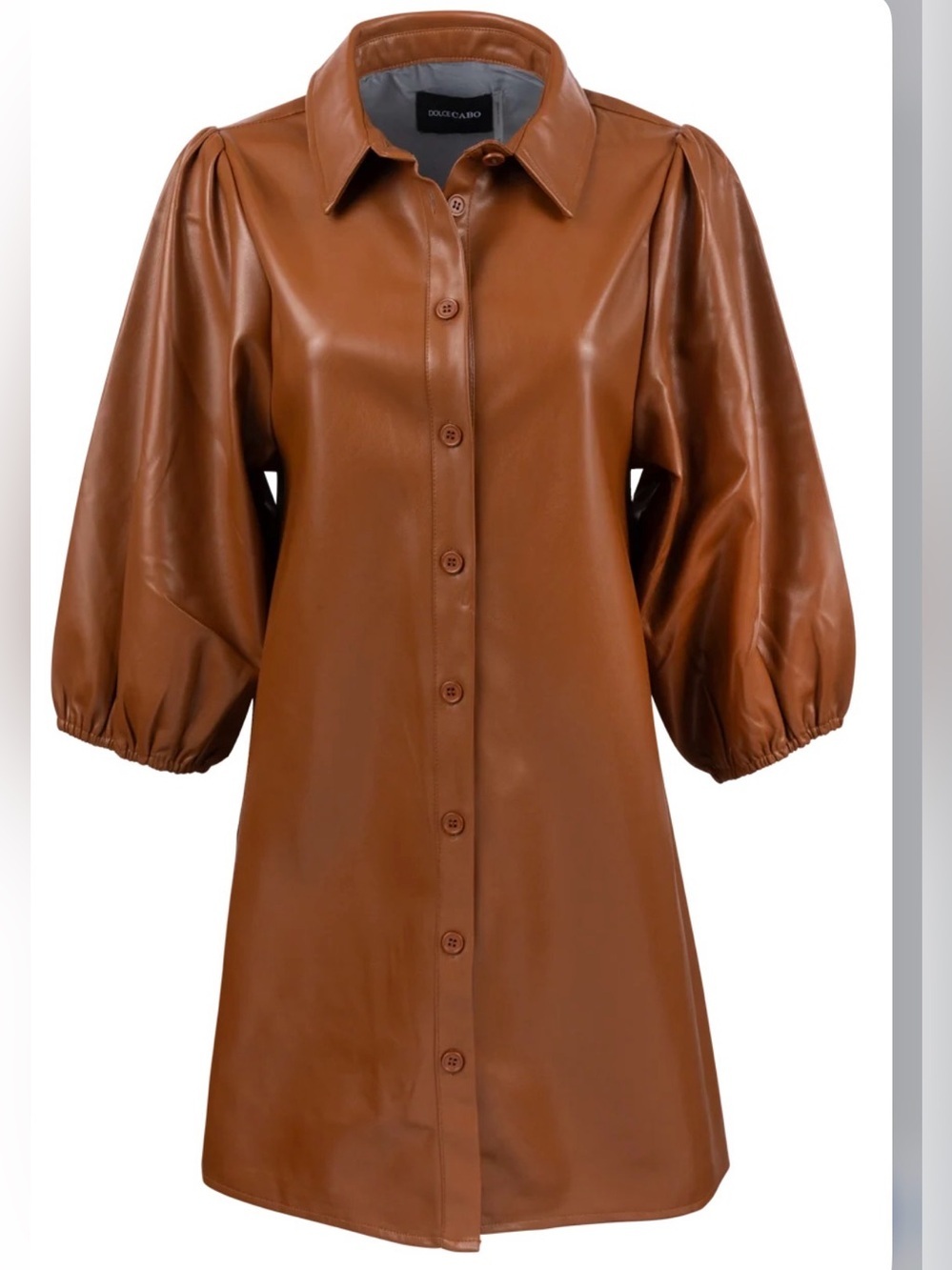 NWOT Dolce Cabo FW'25 Vegan Leather Exaggerated Sleeve Jacket / Dress